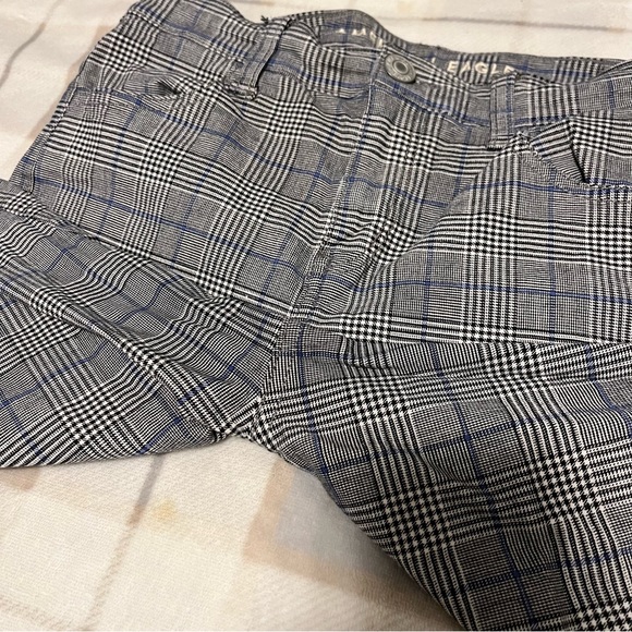 American Eagle Plaid High Rise Jeggings Size 4 Short - Picture 5 of 7